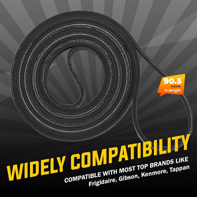 Seentech 134503600 Dryer Drum Belt by Seentech, Compatible for Electrolux Dryers-Replaces: AP3865318, P3865318, 1156784, 134163400, 134503600, 148270, 5303283471, AH1148434, EA1148434 - Image 2